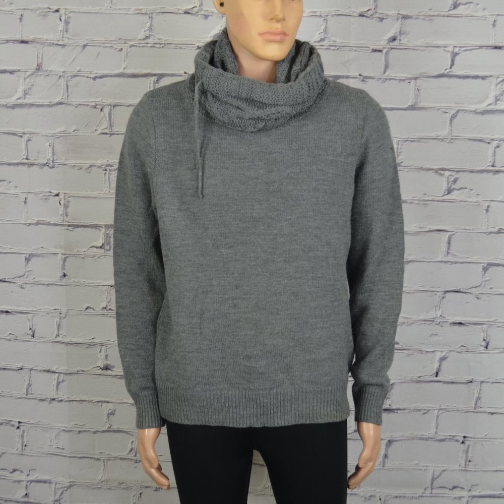 Mens River Island Hooded Funnel Sweater size medium